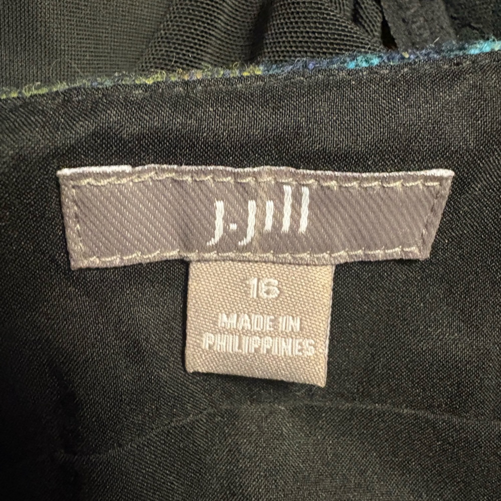 NWOT JJill Teal Plaid Mini Skirt - Picture 2 of 9